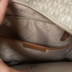 Michael Kors, large, light crème/brown, genuine leather